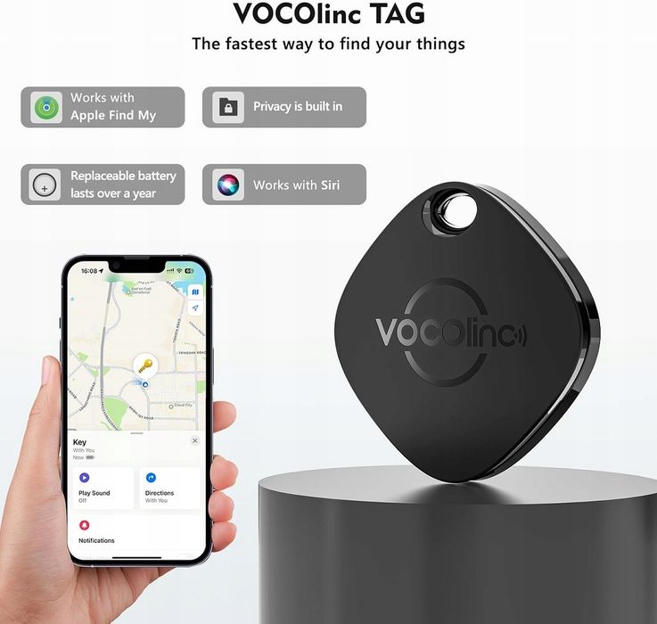 vocolinc 1x lokalizator przedmiotów portfela kluczy smart air tracker