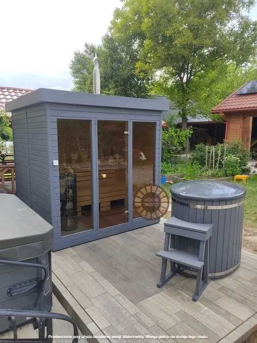 Sauna kwadro hoos wood