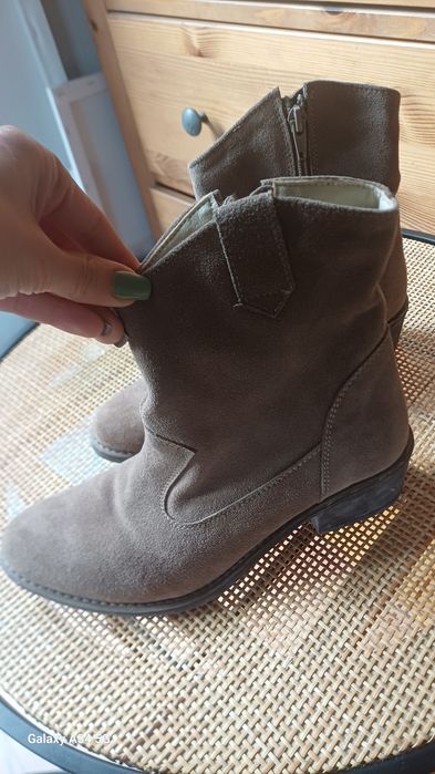 Kowbojki Nowe 36 ohbutik kinga rusin zamsz skora naturalna nowe