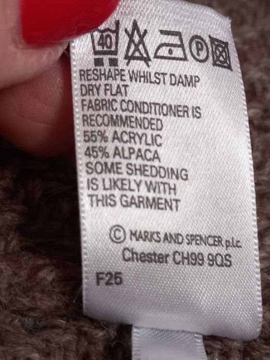 Sweter z alpaki, Marks&Spencer, XL