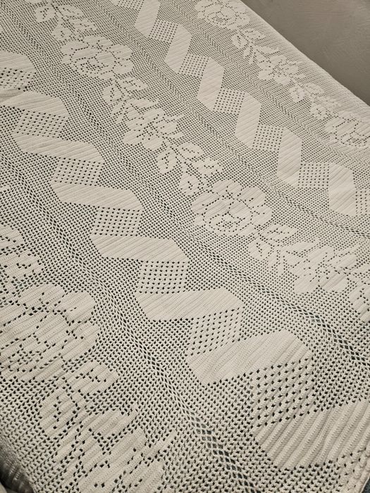 Coberta de renda feita à mão-Cama de casal