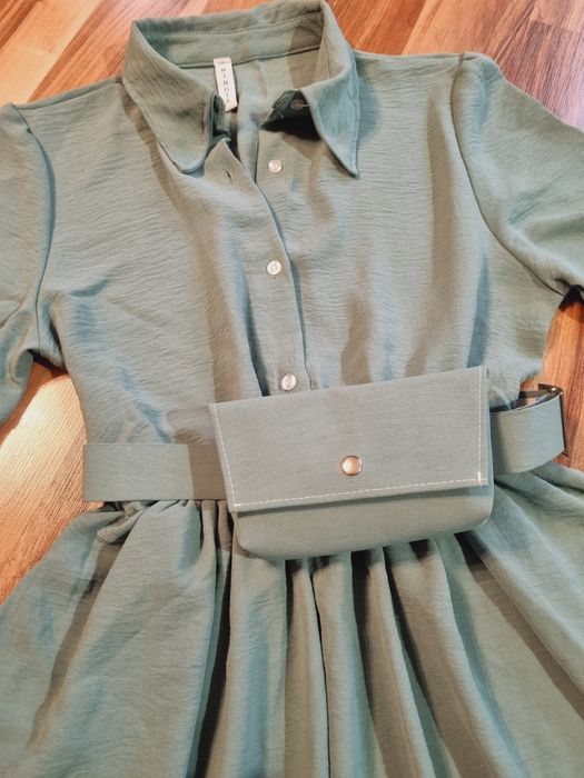 Sukienka zielona khaki M