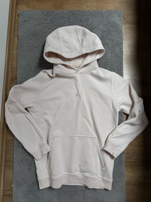 Beżowa oversize bluza z kapturek cleant y2k rozmiar M