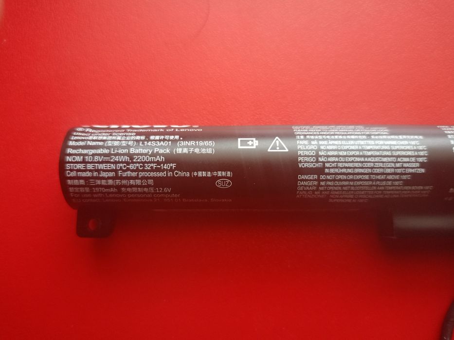 Оригінальний акумулятор(батарея) l14s3a01 lenovo 18% зносу 2200mah