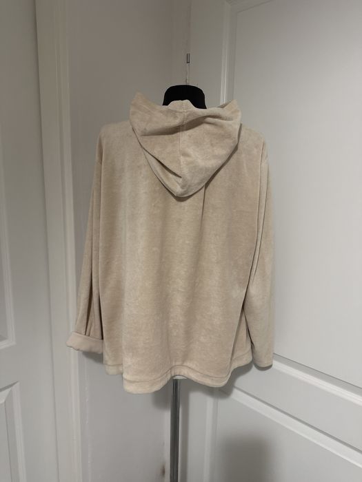 Bluza welurowa damska z kapturem