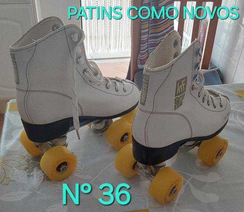 PATINS DE 4 RODAS COMO NOVOS N° 36. Casa , Escola , Parque , Desporto  , Exercitar.
