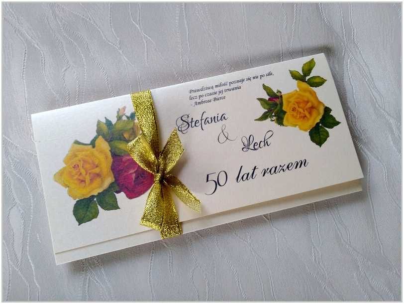 zaproszenia 50 lecie ślubu