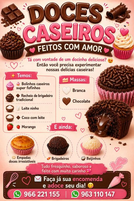 Deliciosos doces e salgados