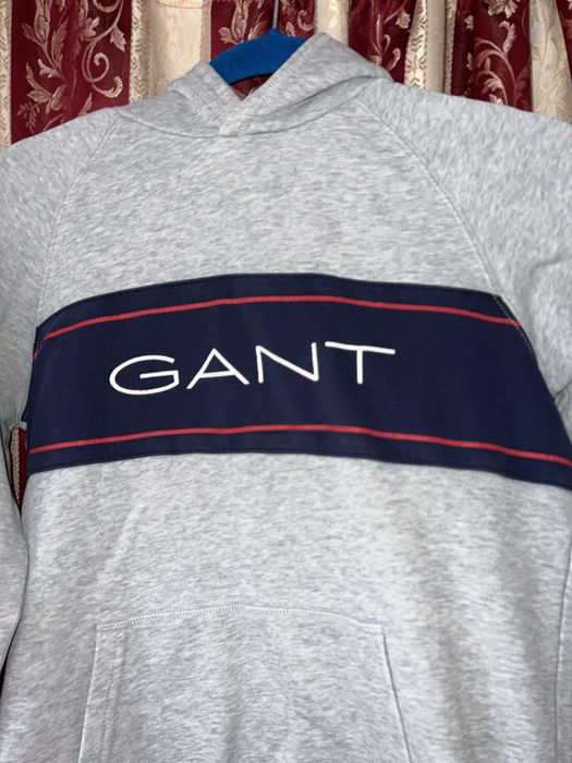 Bluza szara GANT z kapturem oryginalna