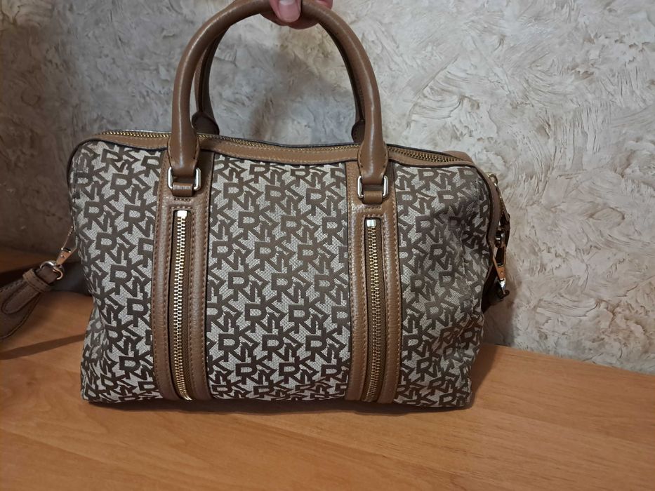 Сумка з текстилю та шкіри DKNY