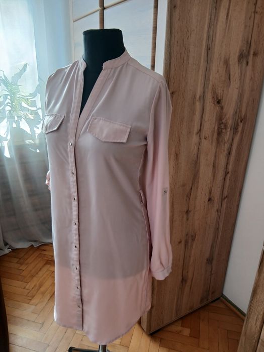 Sukienka Amisu  34 w kolorze  pudrowy róż