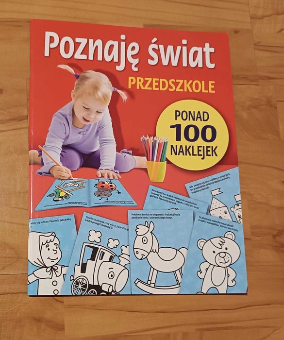 Poznaję świat przedszkole - kolorowanka + 100 naklejek