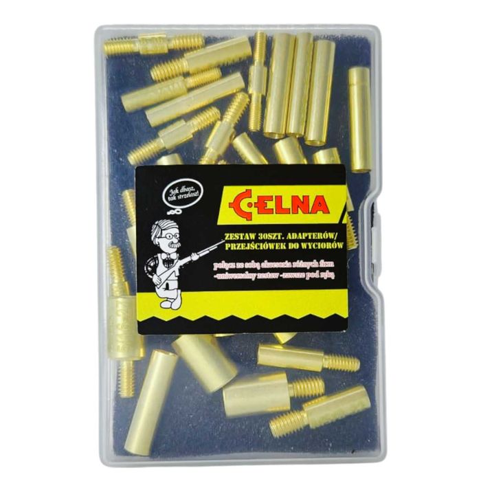 Komplet 30 szt. mosiężnych adapterów/przejściówek do wyciorów – CELNA