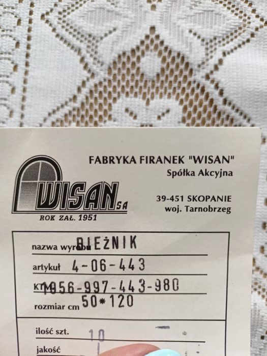 Bieżnik obrus Wisan