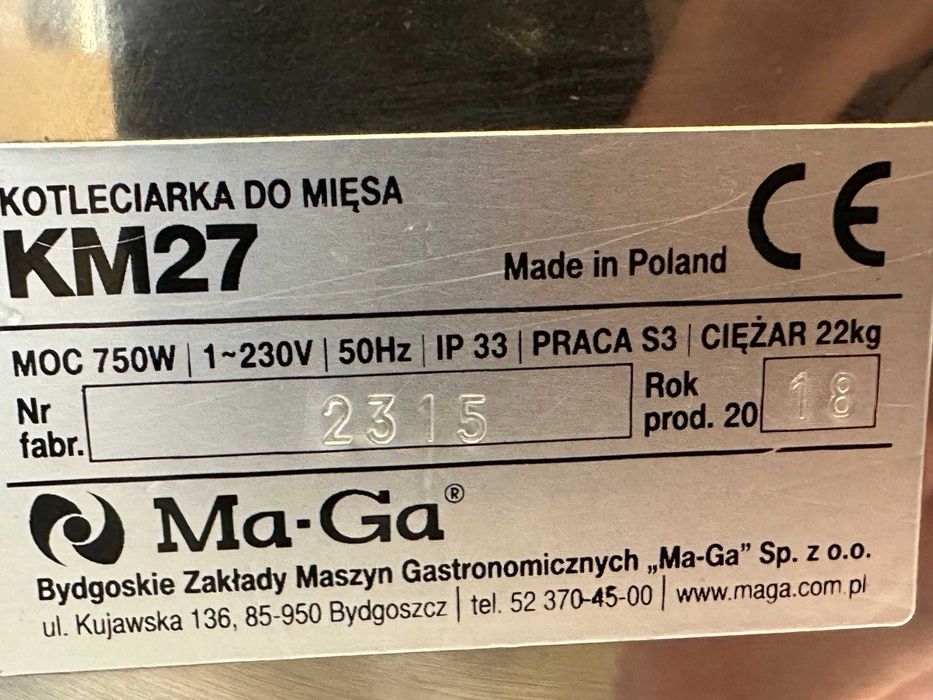 Kotleciarka DO Mięsa Ma-Ga KM27