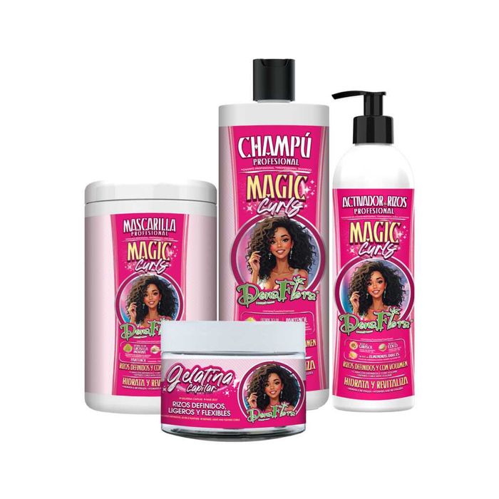 Magic Curls Shampoo Mascara Ativador e gelatina capilar cachos