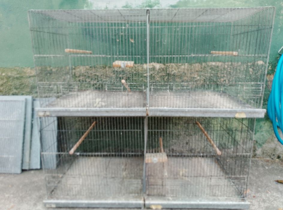 Várias Gaiolas para aves e ninhos caturras