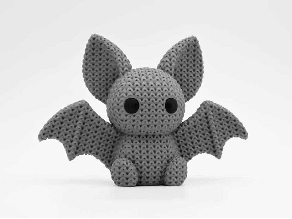 Bonecos 3D Halloween (efeito tricô) — Fantasma, Morcego, Gato Preto.