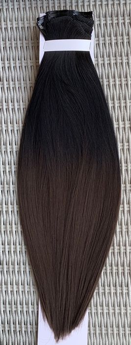 Premium Ultra włosy doczepiane, czarny / brąz / ombre /clip in.163.