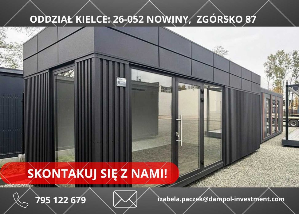 Pawilon  7x3 m z klimatyzacją i WC – gotowy do użycia Biuro Sklep