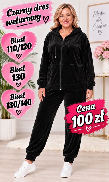 Dresy welurowe biust 130/140