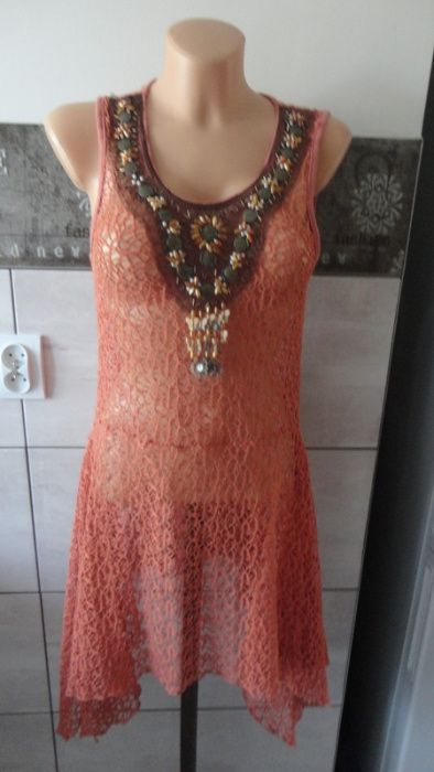 Tunika, sukienka ażurowa roz L- XL idealna na bikini