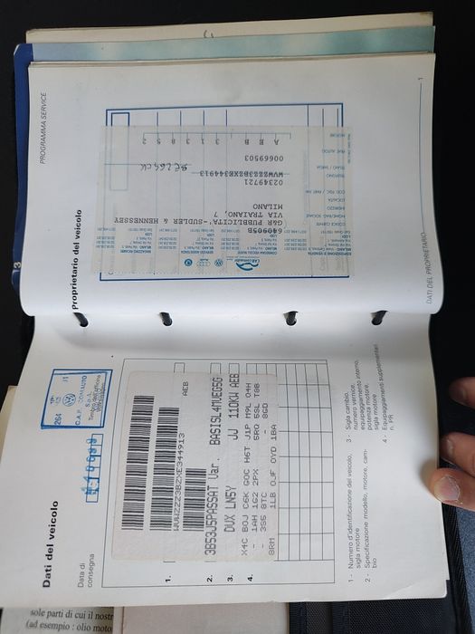 Książka serwisowa i instrukcja VW Passat B5