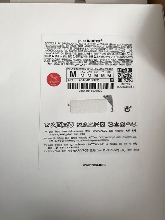 Naszyjnik ZARA prawdziwa muszla NOWY