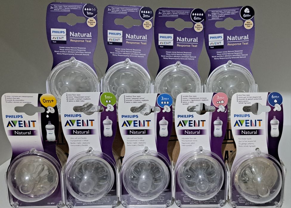 Нові змінні соски Avent для пляшечок серії Natural. Нові