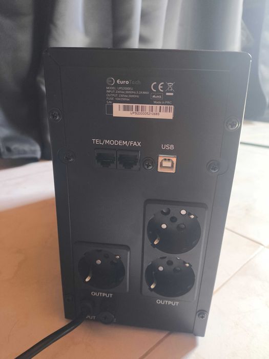 UPS Eurotech Smart 2000VA / 1200W (UPS2000EU) – Precisa de baterias