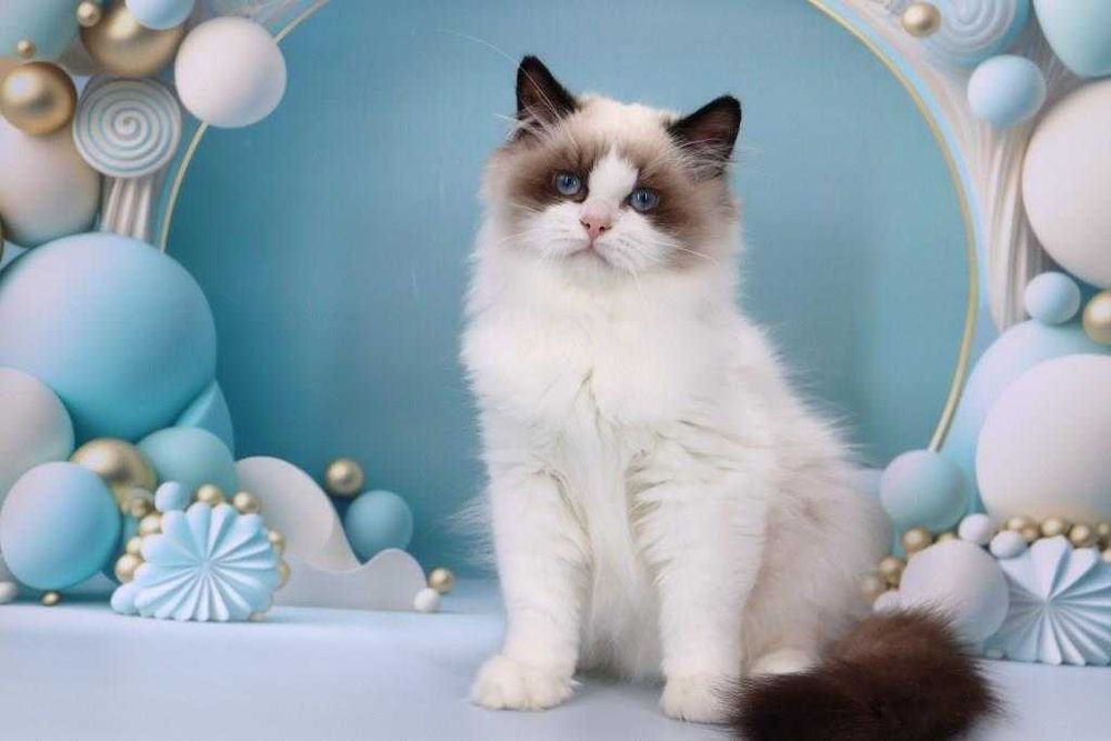 Очень красивый мальчишка с прививками-Ragdoll//РЕГДОЛЛ