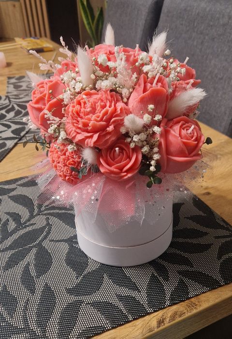 Flower box ze świec