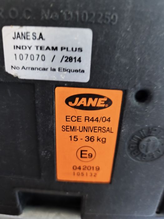 Cadeira auto Jane  Indy  15 / 36 kg