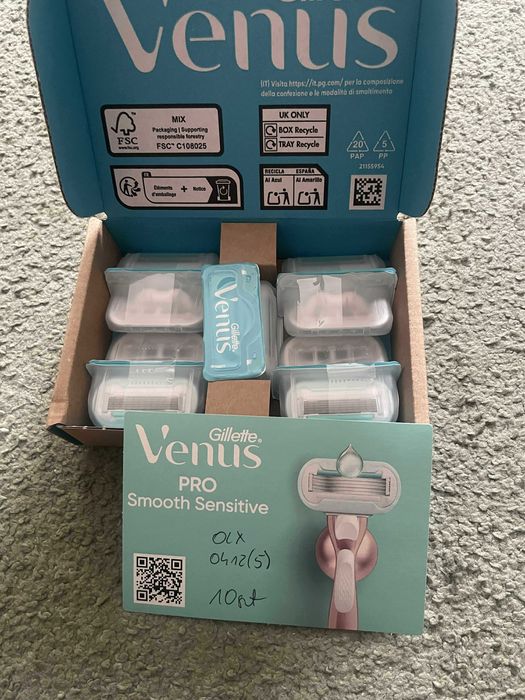 Gillette Venus Sensitive Smooth wkłądy ostrza wymienne 10szt 0412(5)