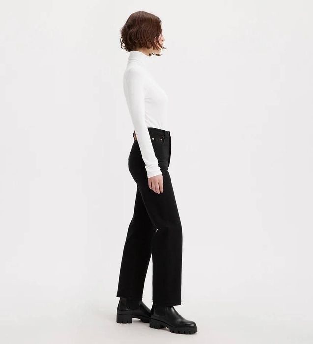 Levi's Ribcage Black | Модні дитячі джинси для школи та прогулянок