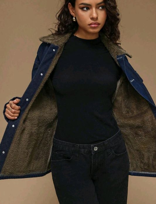 Jaqueta jeans, felpuda por dentro