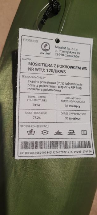 Moskitiera z pokrowcem ws