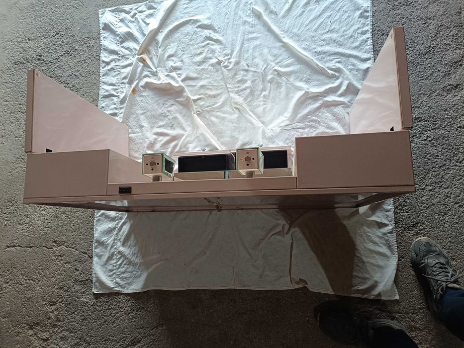 Armário WC com espelho [Rosa]