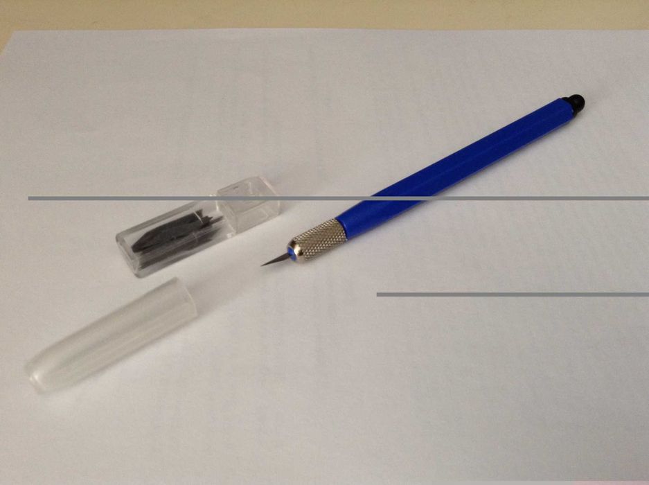 Макетный прецизионный нож-ручка + набор сменных лезвий