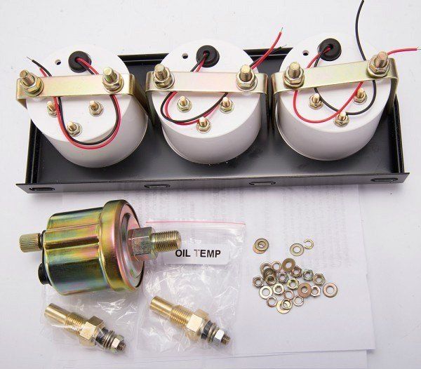 ZEGAR x3 Zegary Volt Ciśnienia Oleju Temperatury Wody Oleju Wskaźnik