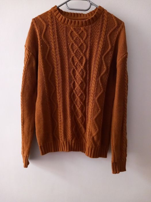 Sweter brązowy roz.L wymiary opis