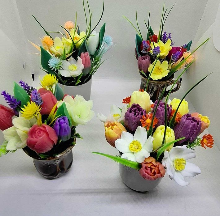 квіти з мила букет на 8 березня, подарунок для жінок доставка по місту