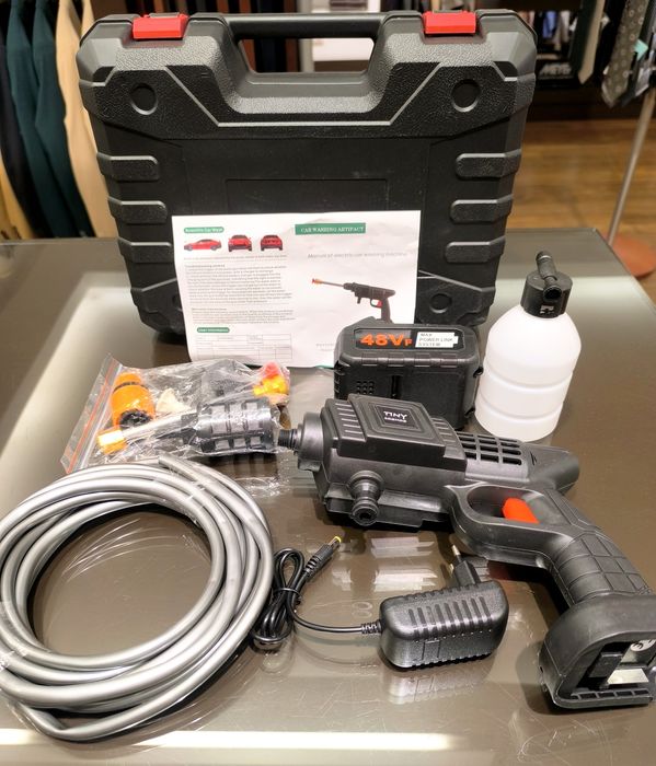 Máquina potente de lavar carro com bateria