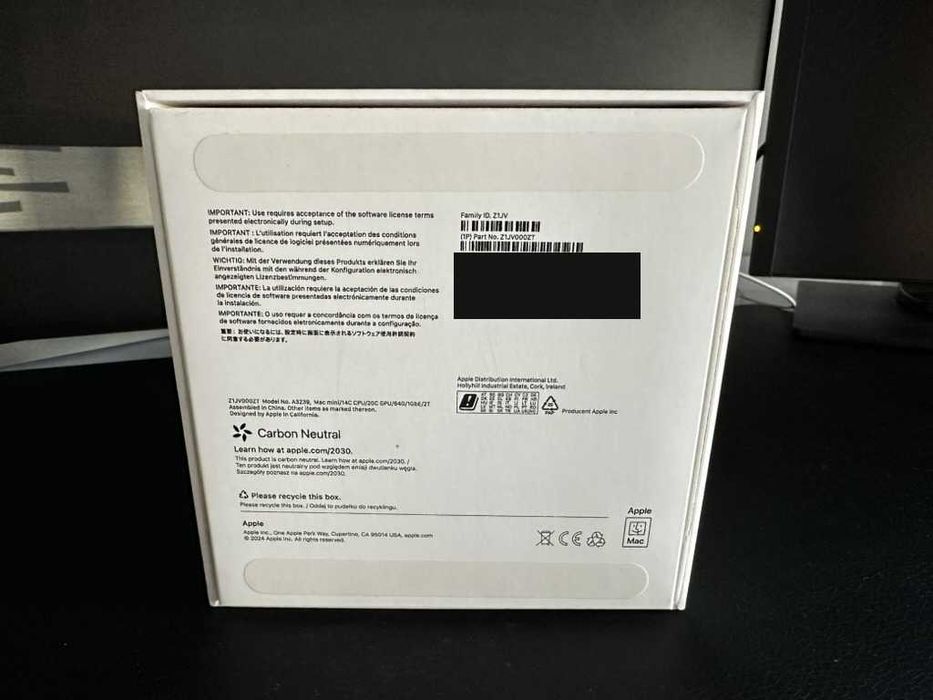 Apple Mac mini M4 Pro 64GB RAM / 2TB SSD - 14C/20C / stan doskonały