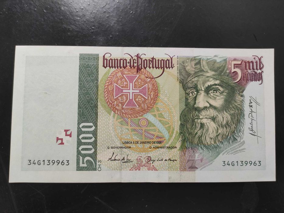 Nota 5000$ Vasco da Gama 1995 #2