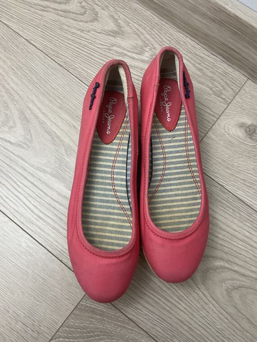 Pepe Jeans espadryle damskie 37 czerwone na koturnie platformie letnie