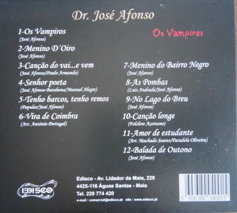 José Afonso	- - - - -		Os Vampiros	- - - - -	CD