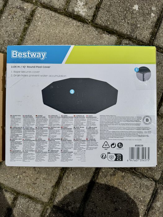 Pokrywa pokrowiec plandeka na basen stelażowy 305 cm BESTWAY