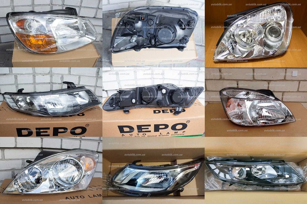 Фари Kia Rio, Ceed, Carens, Cerato, Forte, Optima, Soul, Sportage