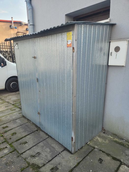 Schowek ogrodowy blaszany ocynkowany 2x1 metr. Garaż, magazyn, wiata 2m2 kosiarka sprzęt ogrodowy rowery.